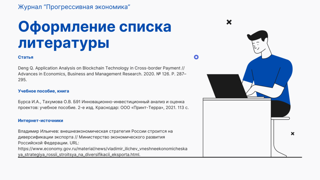 Список литературы вак статьи